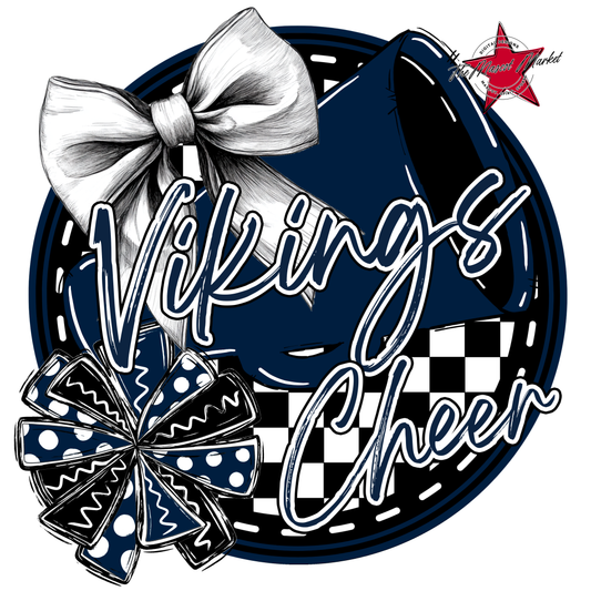 Vikings Circle Cheer Design-Navy