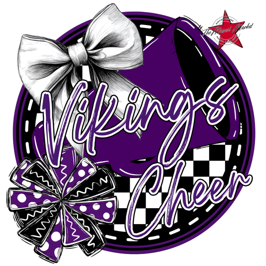 Vikings Circle Cheer Design-Purple