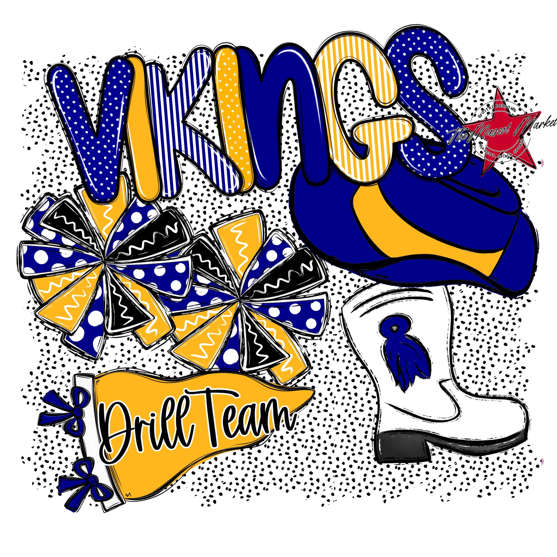 Vikings Drillteam Spirit-Blue & Yellow
