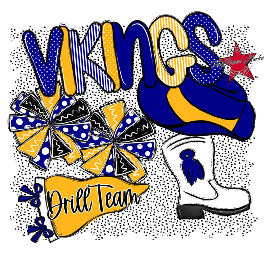 Vikings Drillteam Spirit-Blue & Yellow