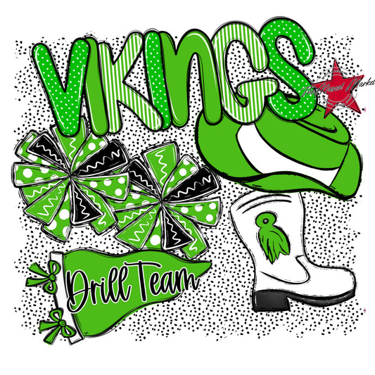 Vikings Drillteam Spirit-Bright Green