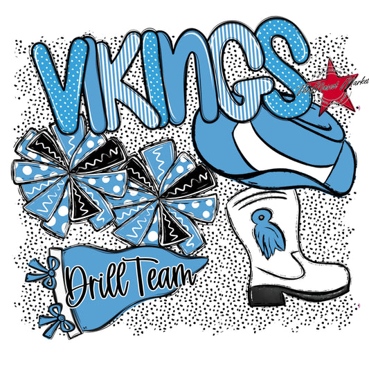 Vikings Drillteam Spirit-Carolina Blue