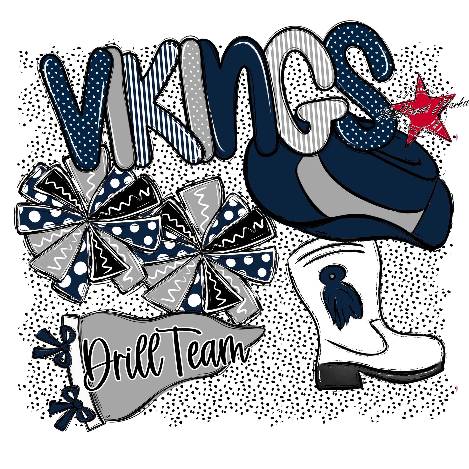 Vikings Drillteam Spirit-Navy & Grey