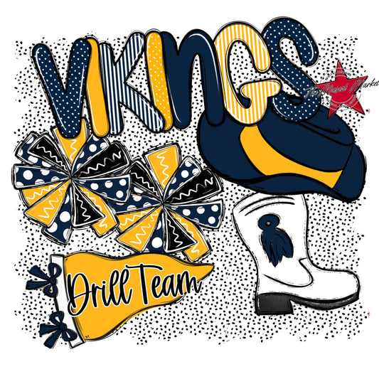 Vikings Drillteam Spirit-Navy & Yellow