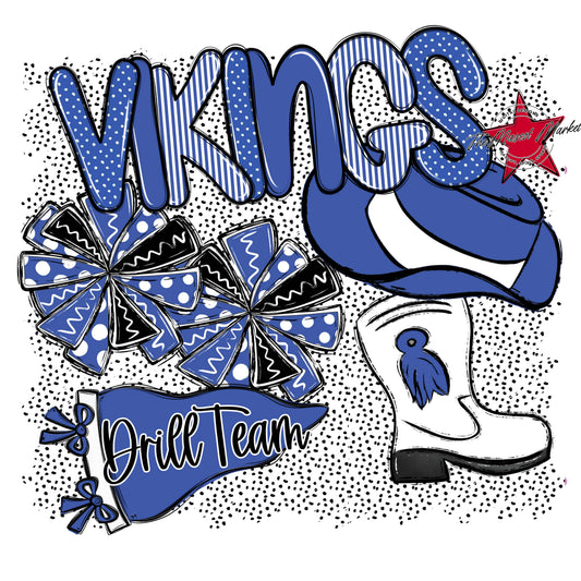 Vikings Drillteam Spirit-Off Blue