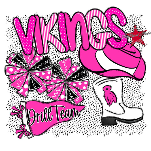 Vikings Drillteam Spirit-Pink