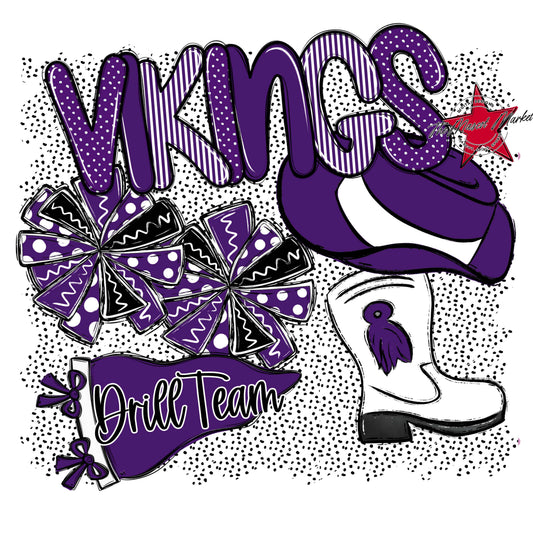 Vikings Drillteam Spirit-Purple