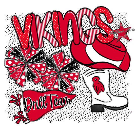 Vikings Drillteam Spirit-Red