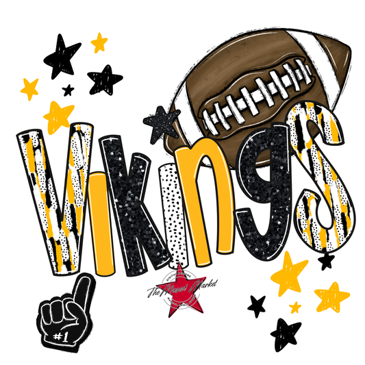 Vikings Football Scrape-Yellow