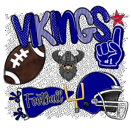 Vikings Football Spirit-Blue