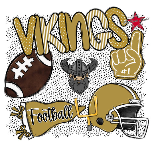 Vikings Football Spirit-Gold