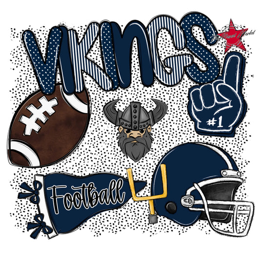 Vikings Football Spirit-Navy
