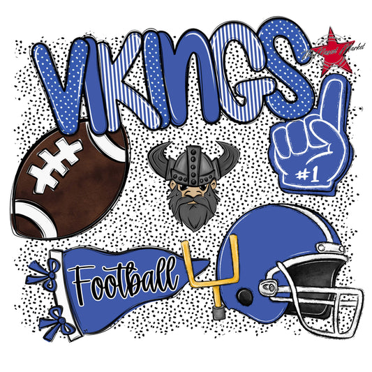 Vikings Football Spirit-Off Blue