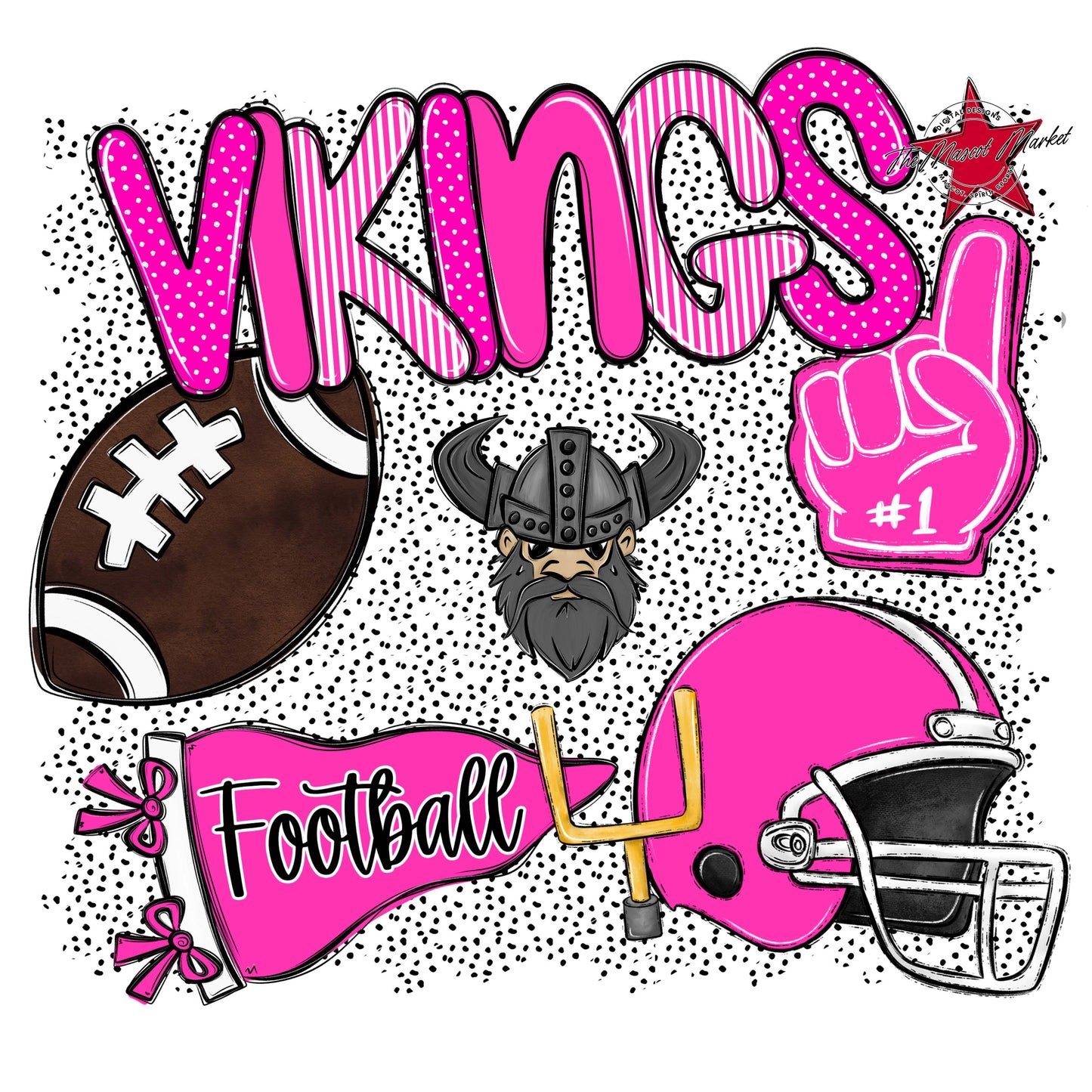 Vikings Football Spirit-Pink