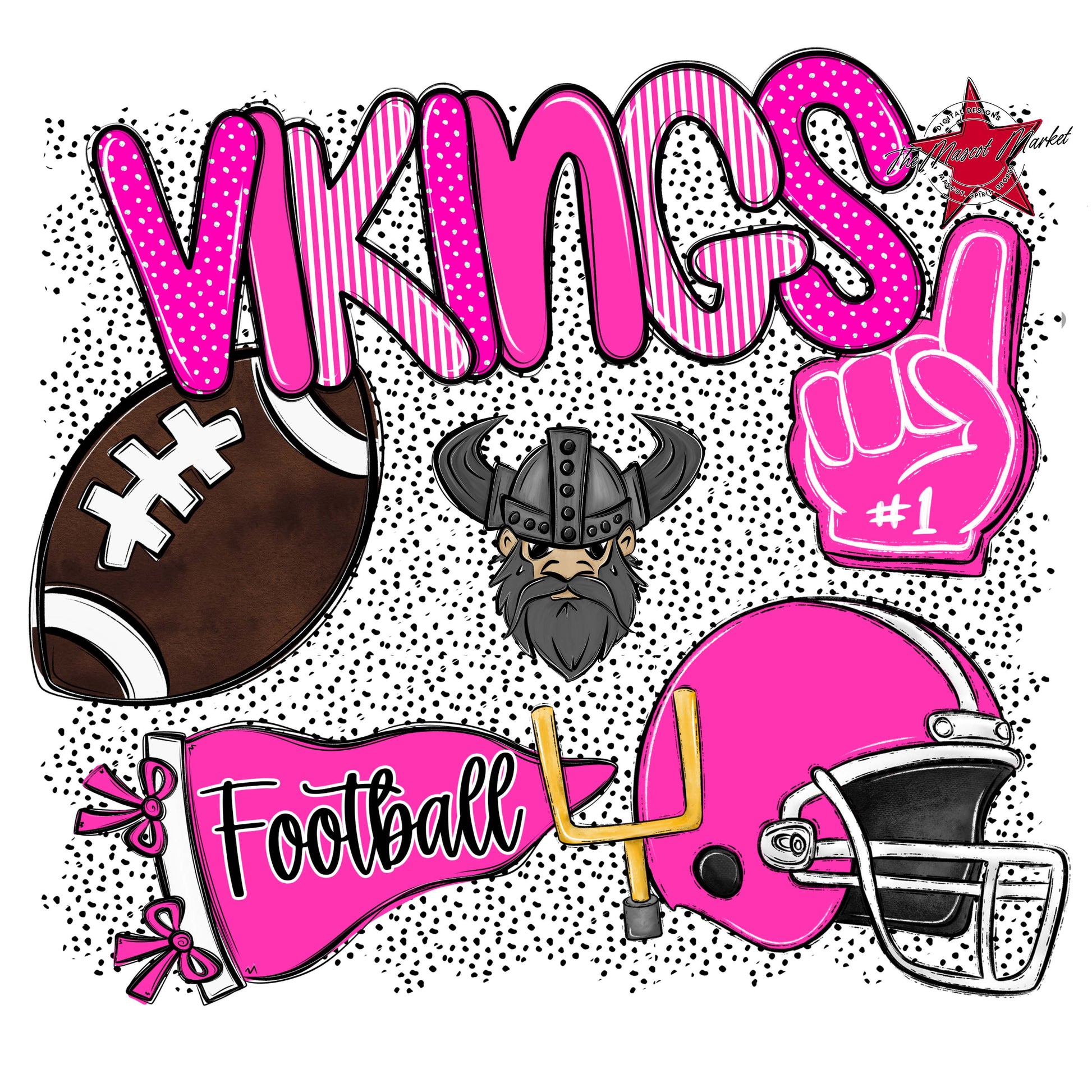 Vikings Football Spirit-Pink