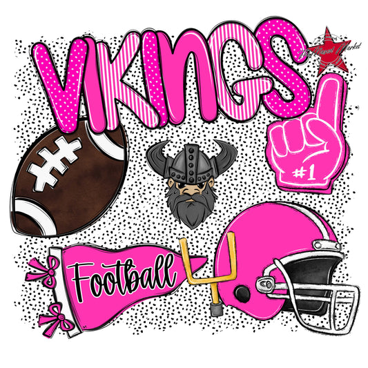 Vikings Football Spirit-Pink