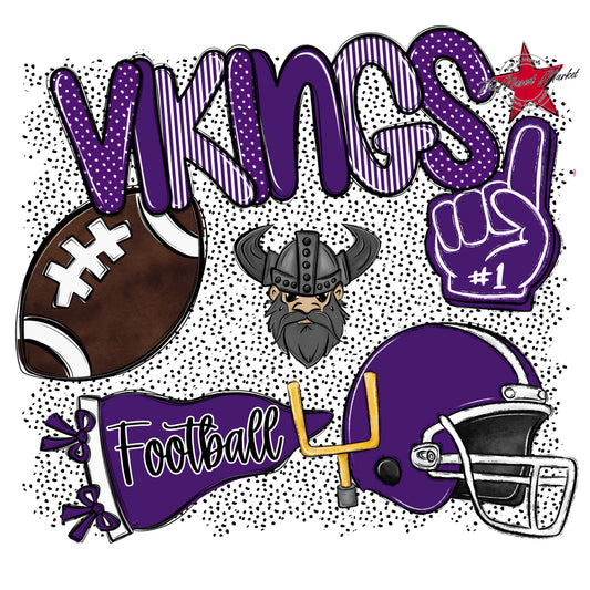 Vikings Football Spirit-Purple