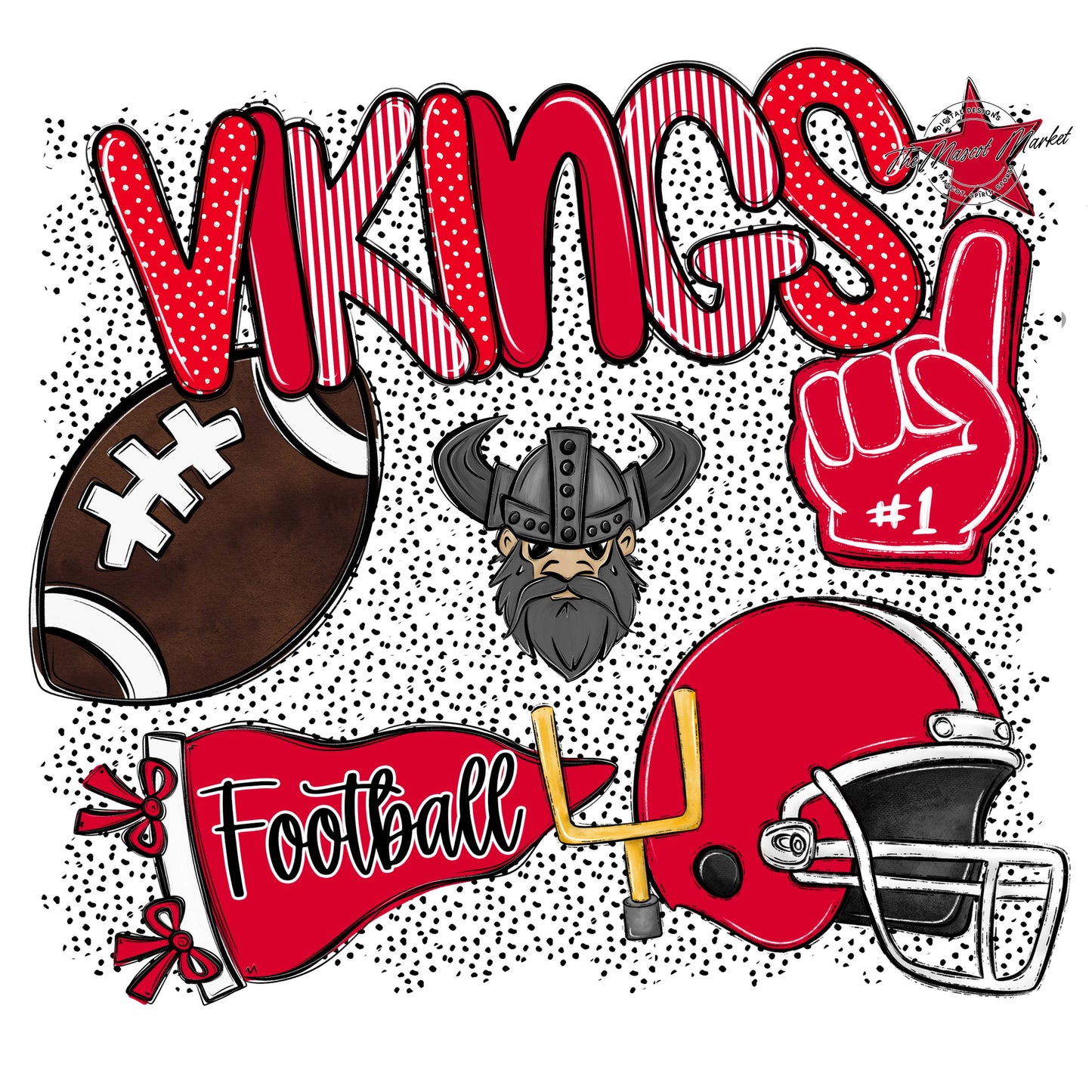 Vikings Football Spirit-Red