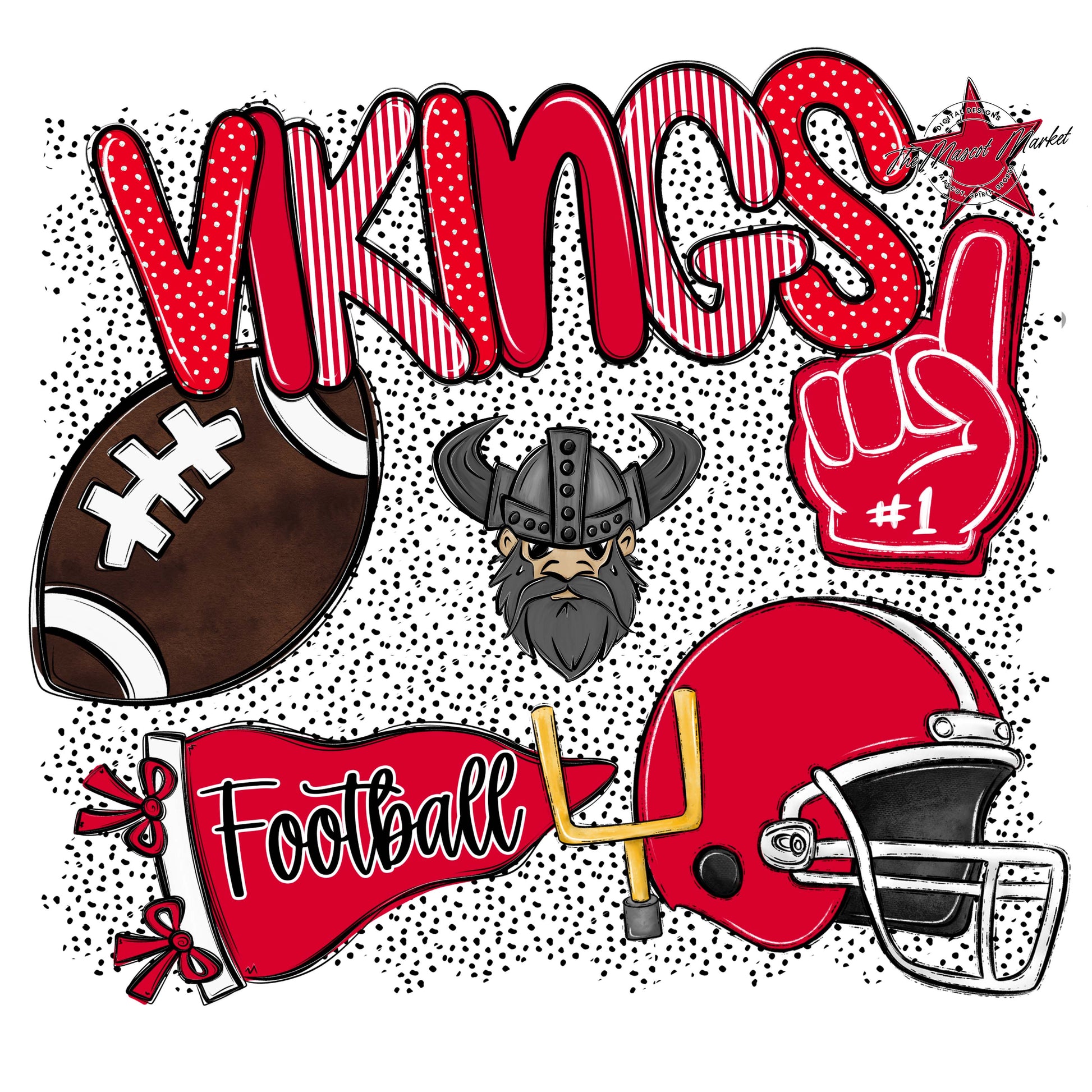 Vikings Football Spirit-Red