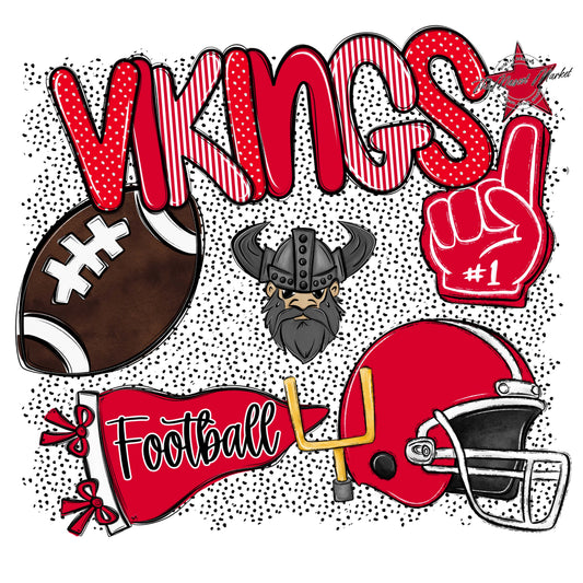 Vikings Football Spirit-Red