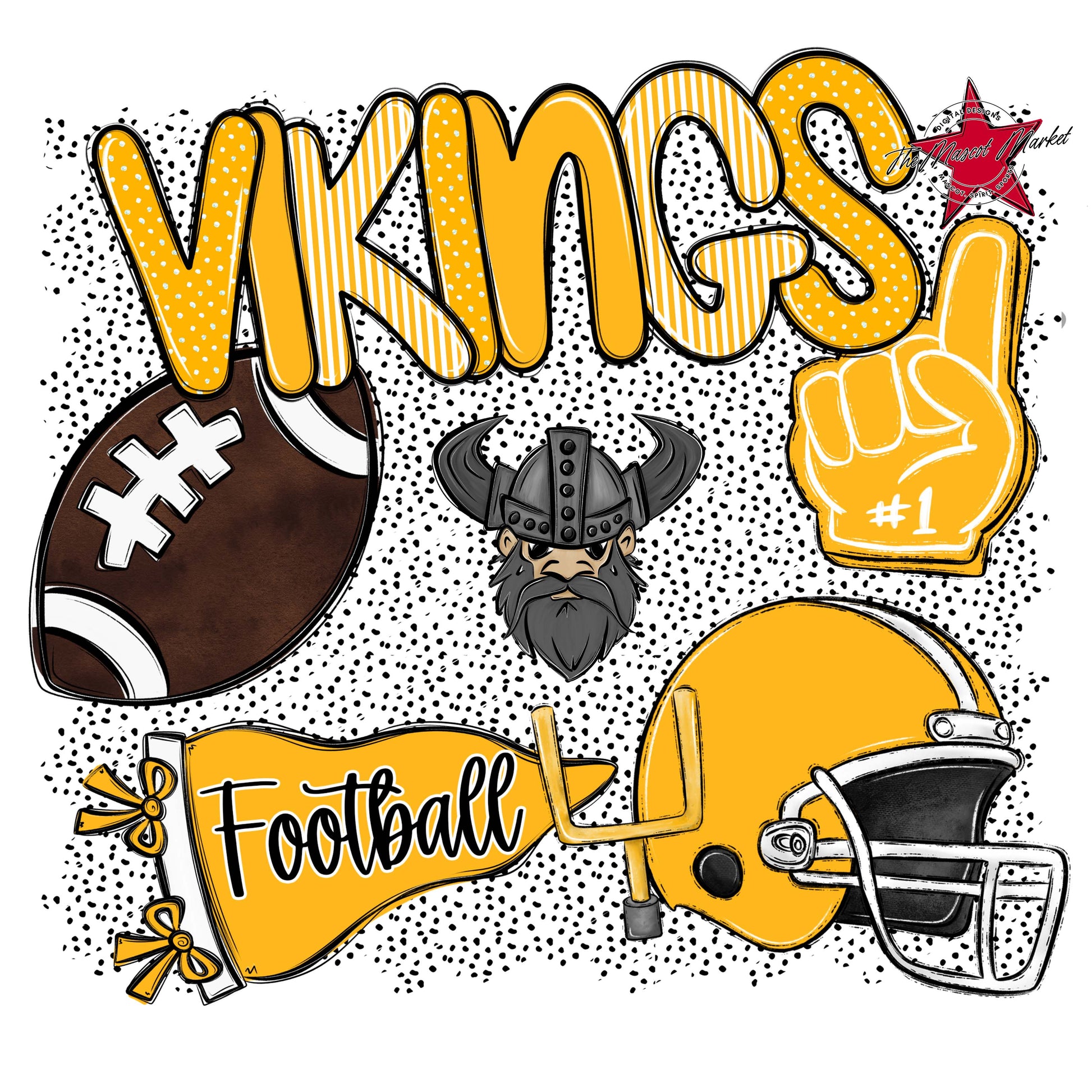 Vikings Football Spirit-Yellow