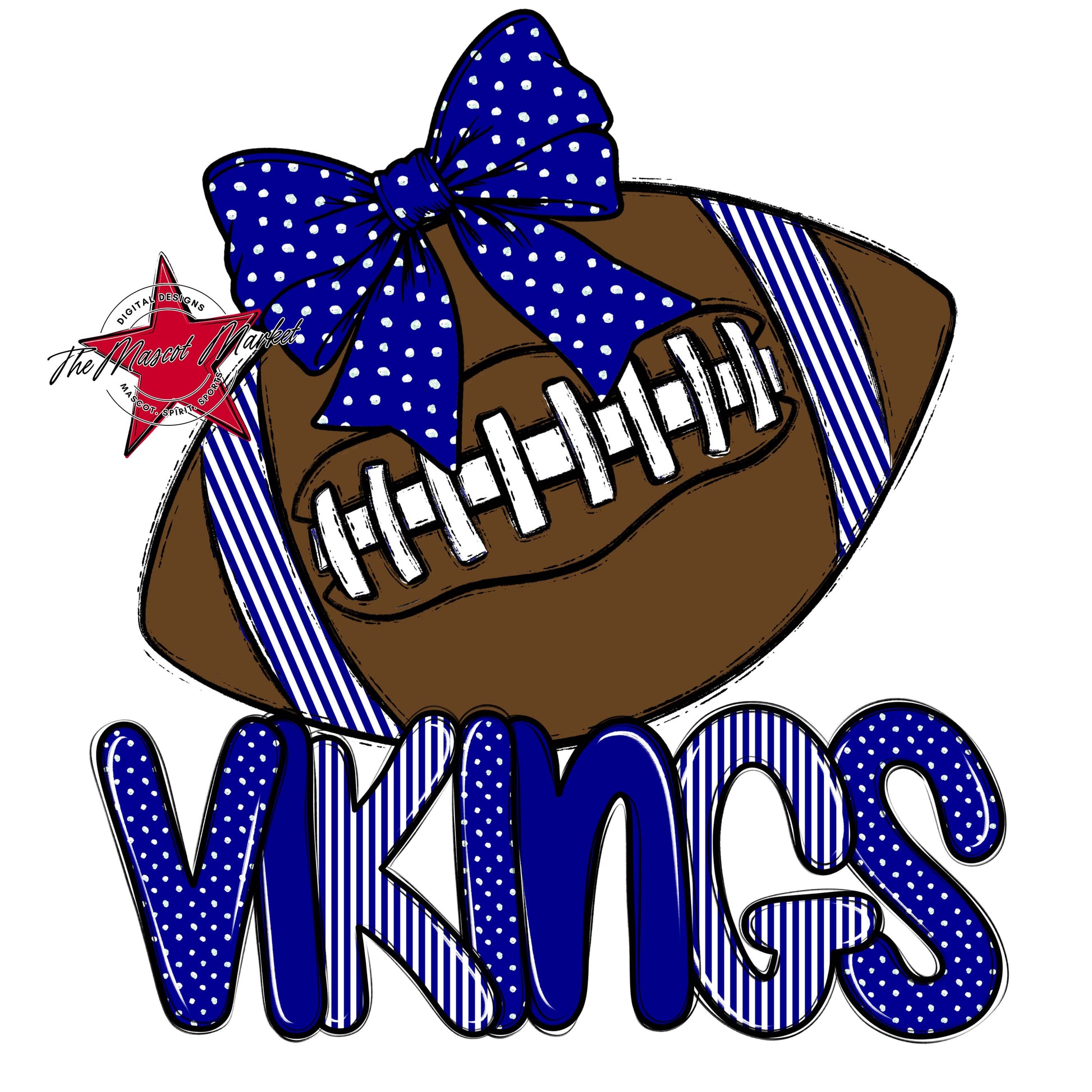 Vikings Football Spirit Design-Blue