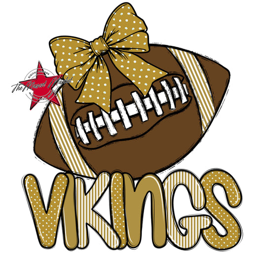 Vikings Football Spirit Design-Gold
