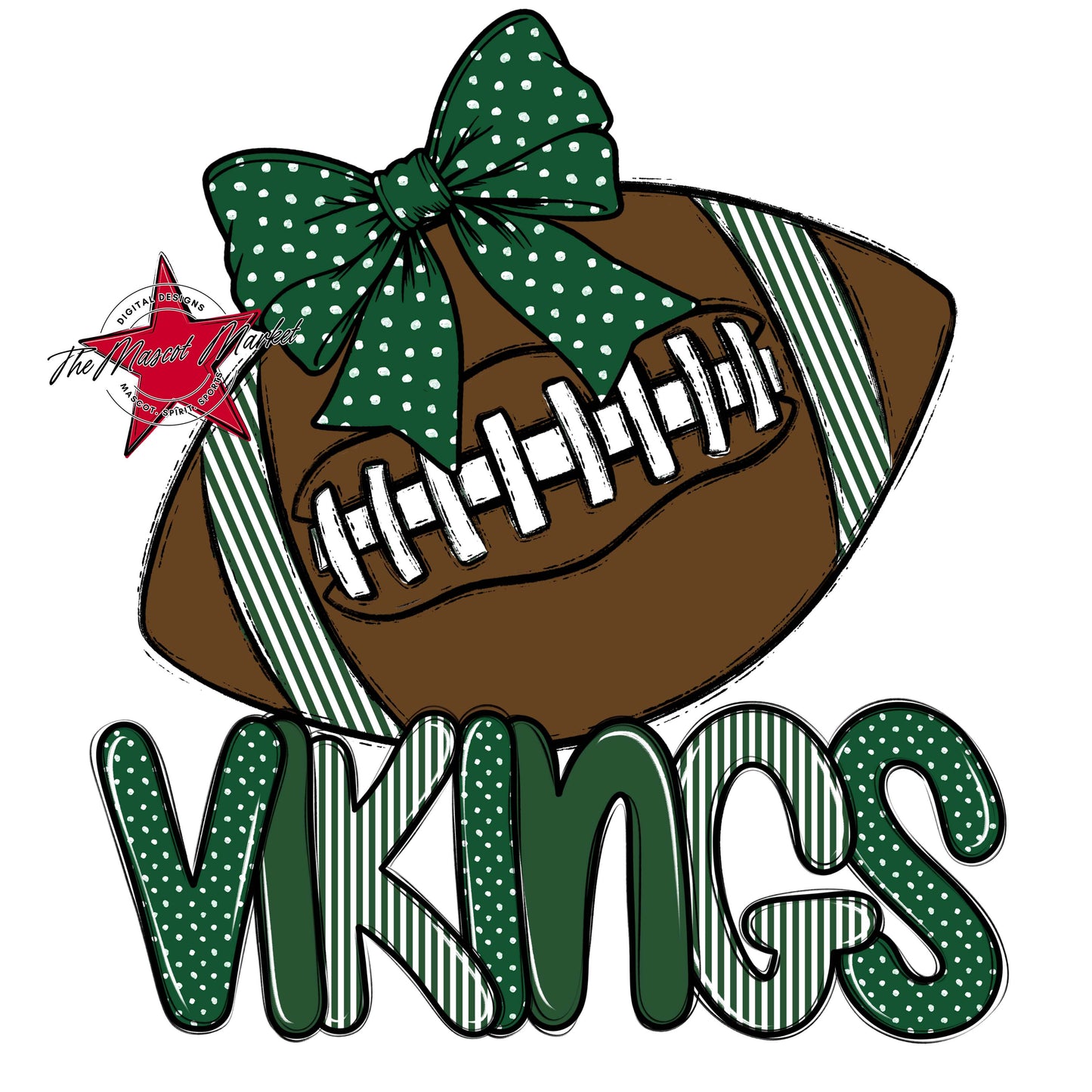 Vikings Football Spirit Design-Green