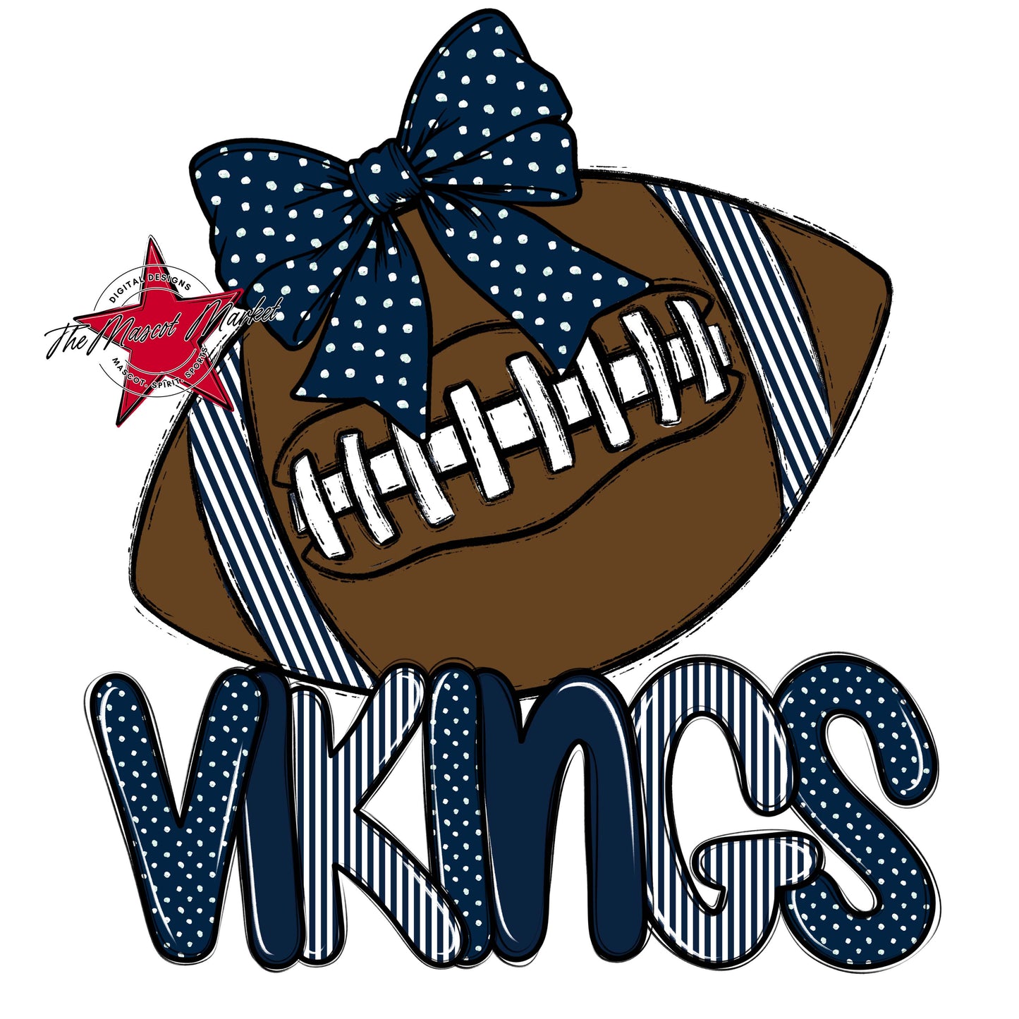 Vikings Football Spirit Design-Navy