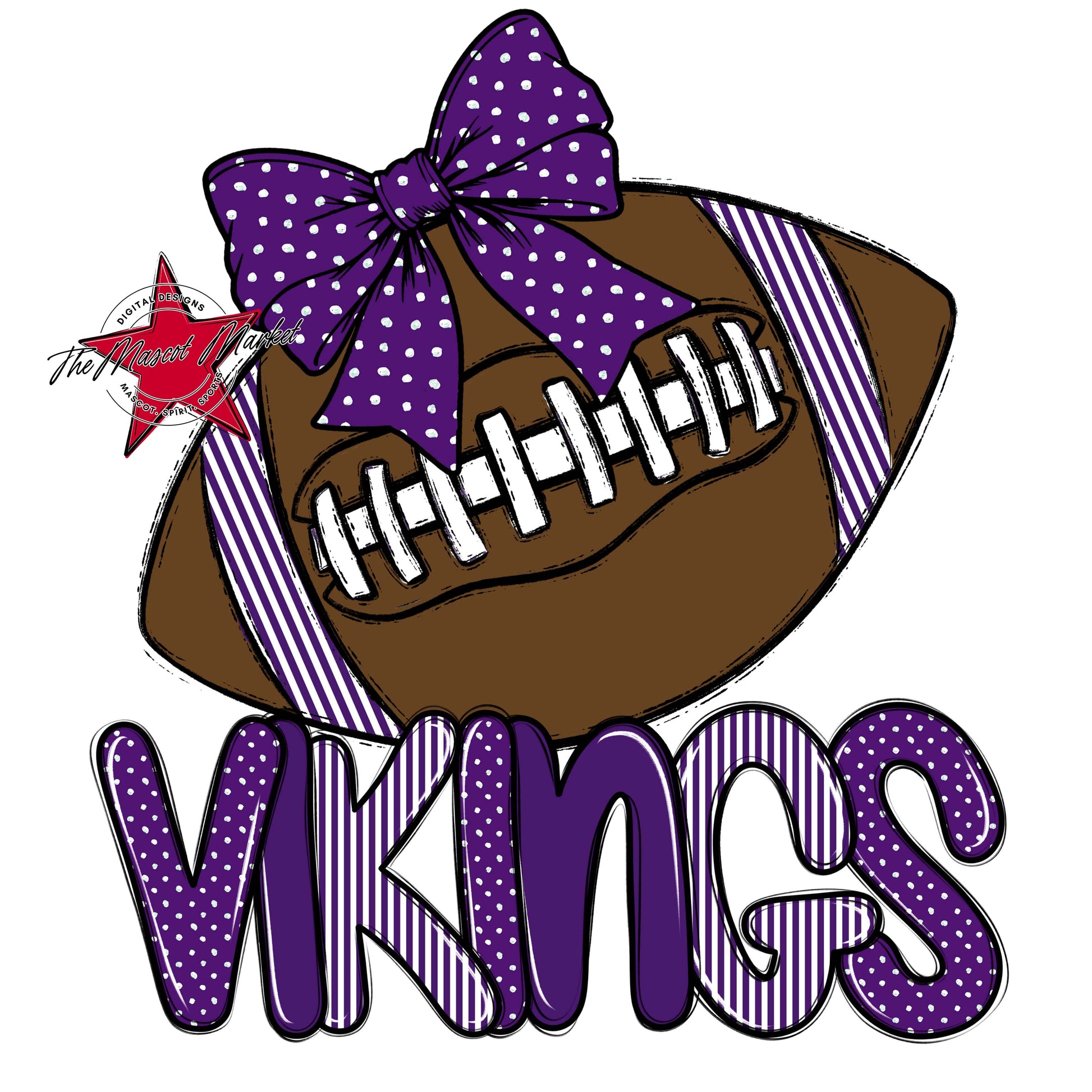 Vikings Football Spirit Design-Purple