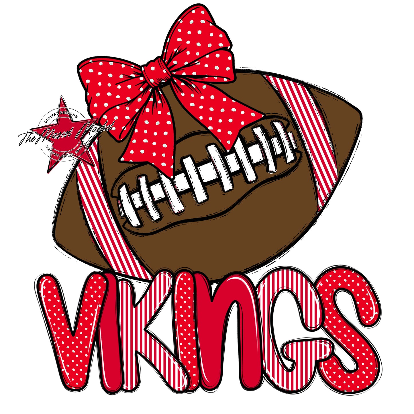 Vikings Football Spirit Design-Red