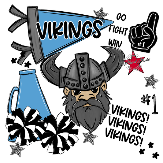 Vikings Spirit Design-Carolina Blue
