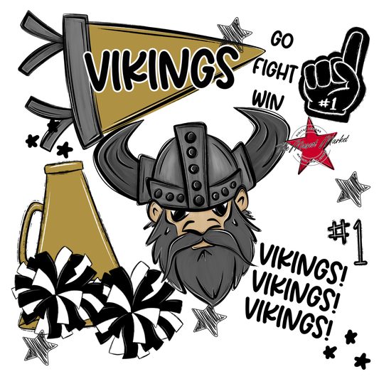 Vikings Spirit Design-Gold