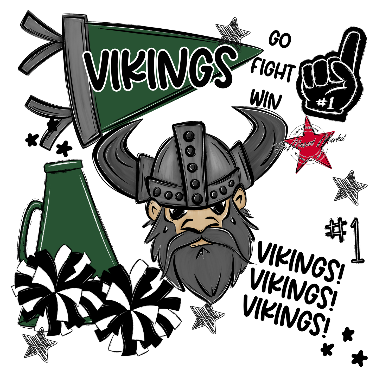 Vikings Spirit Design-Green