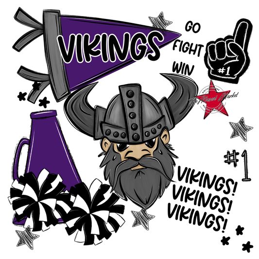 Vikings Spirit Design-Purple