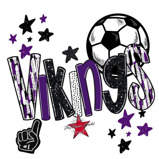 Vikings Soccer Scrape-Purple