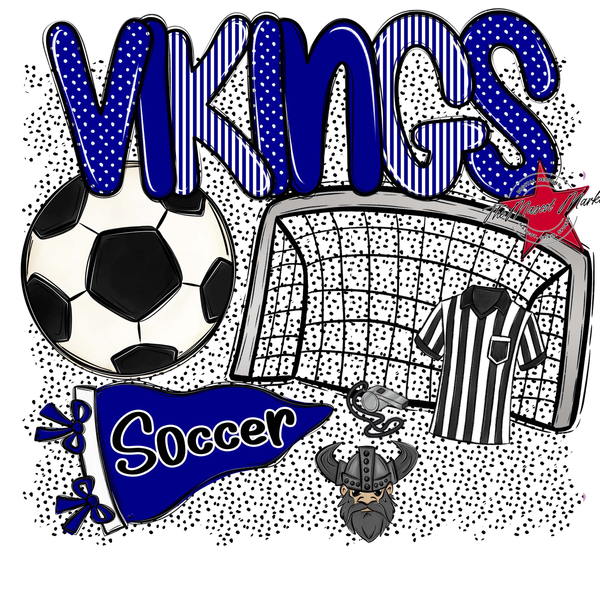 Vikings Soccer Spirit-Blue