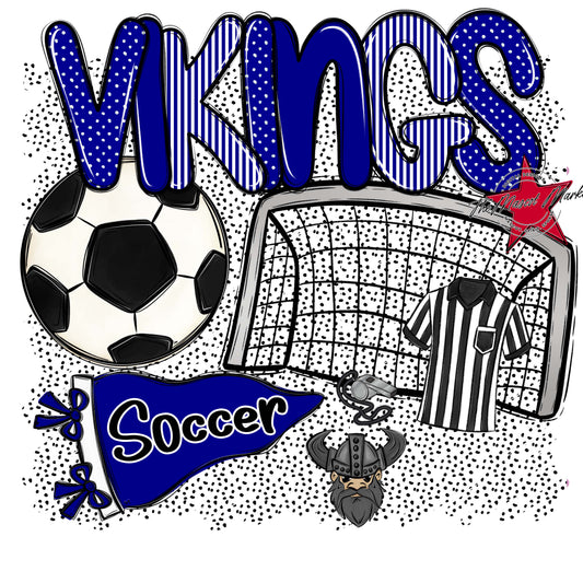 Vikings Soccer Spirit-Blue