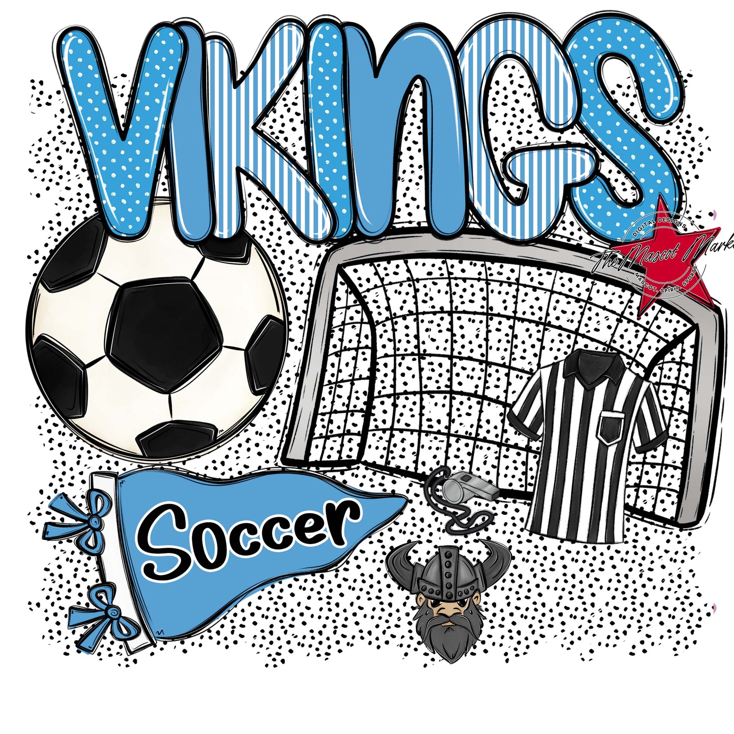 Vikings Soccer Spirit-Carolina Blue