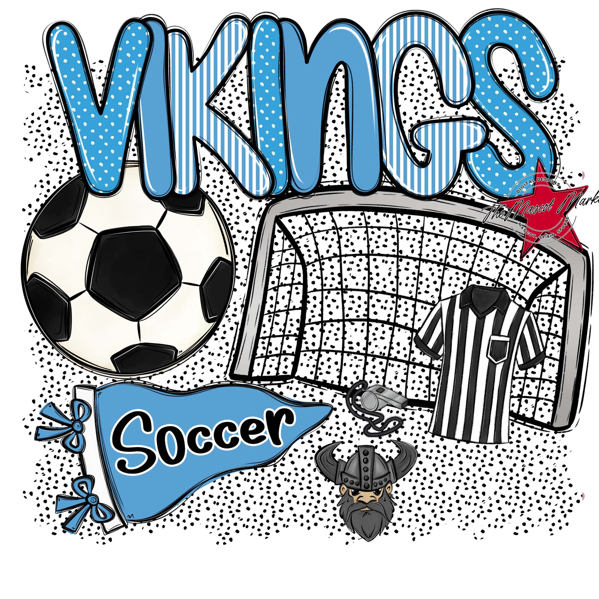 Vikings Soccer Spirit-Carolina Blue