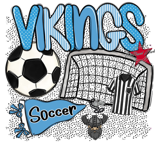Vikings Soccer Spirit-Carolina Blue