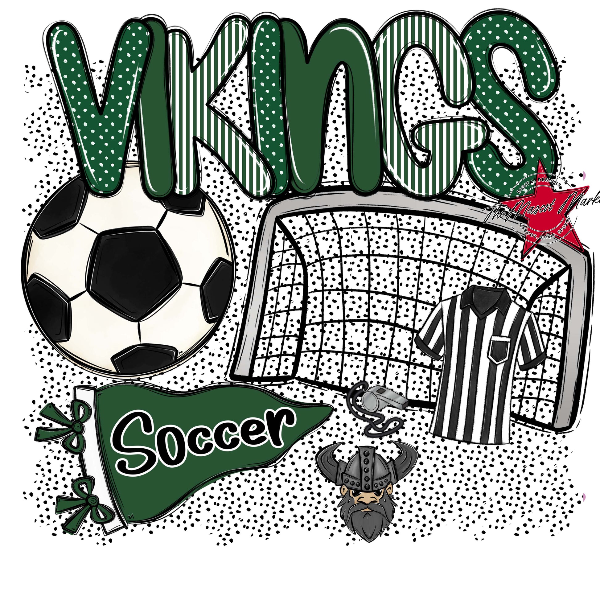 Vikings Soccer Spirit-Green