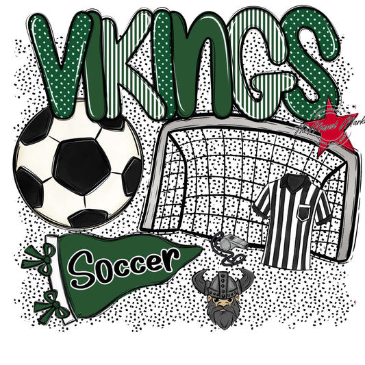 Vikings Soccer Spirit-Green
