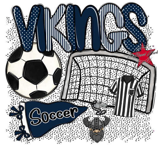 Vikings Soccer Spirit-Navy