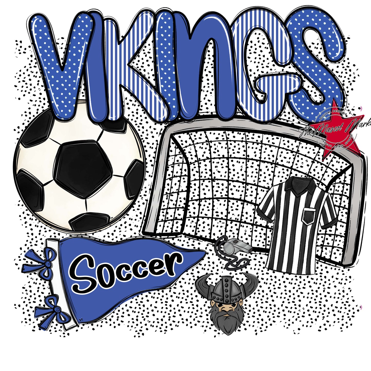 Vikings Soccer Spirit-Off Blue