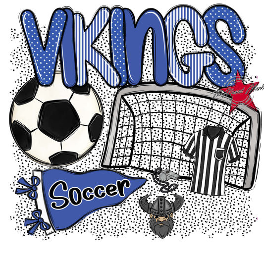 Vikings Soccer Spirit-Off Blue