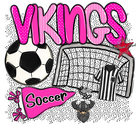 Vikings Soccer Spirit-Pink