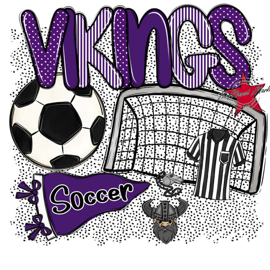 Vikings Soccer Spirit-Purple