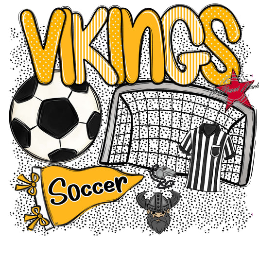 Vikings Soccer Spirit-Yellow