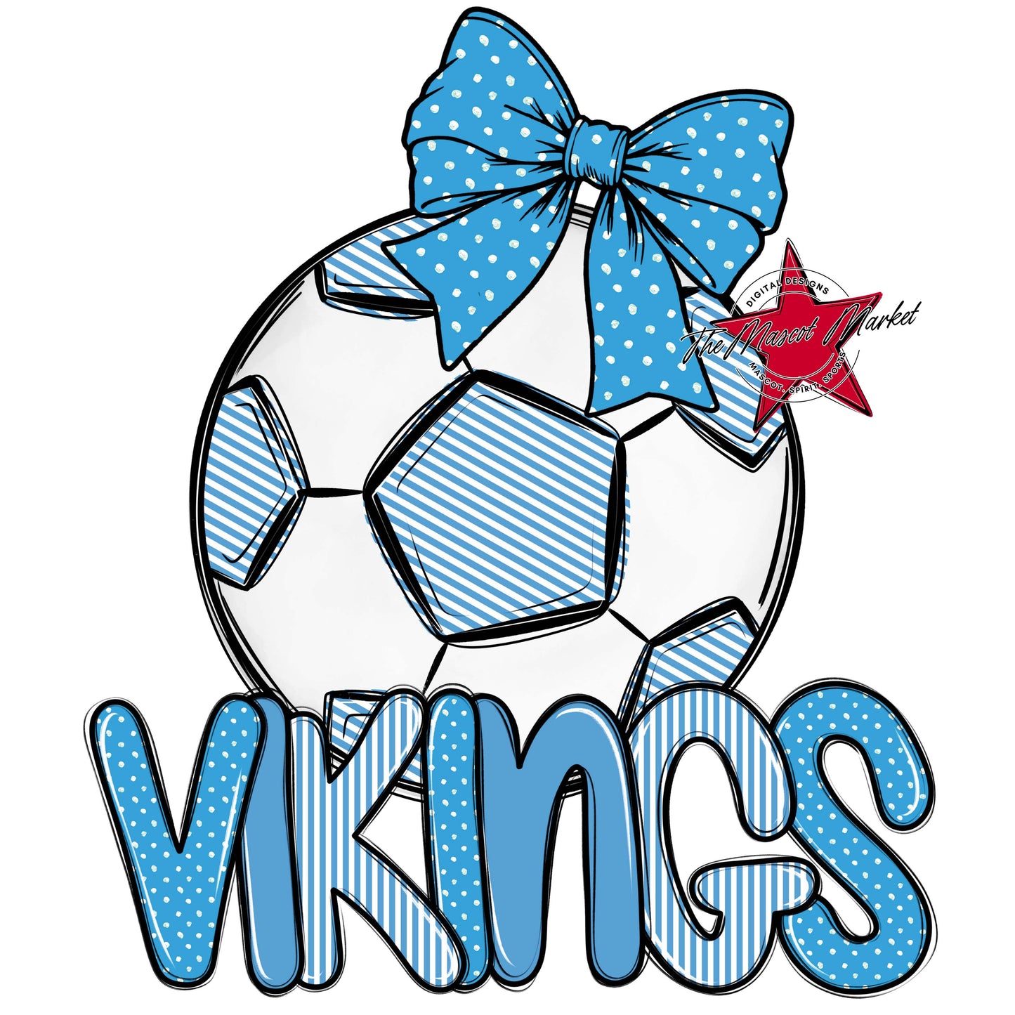 Vikings Soccer Spirit Design-Carolina Blue